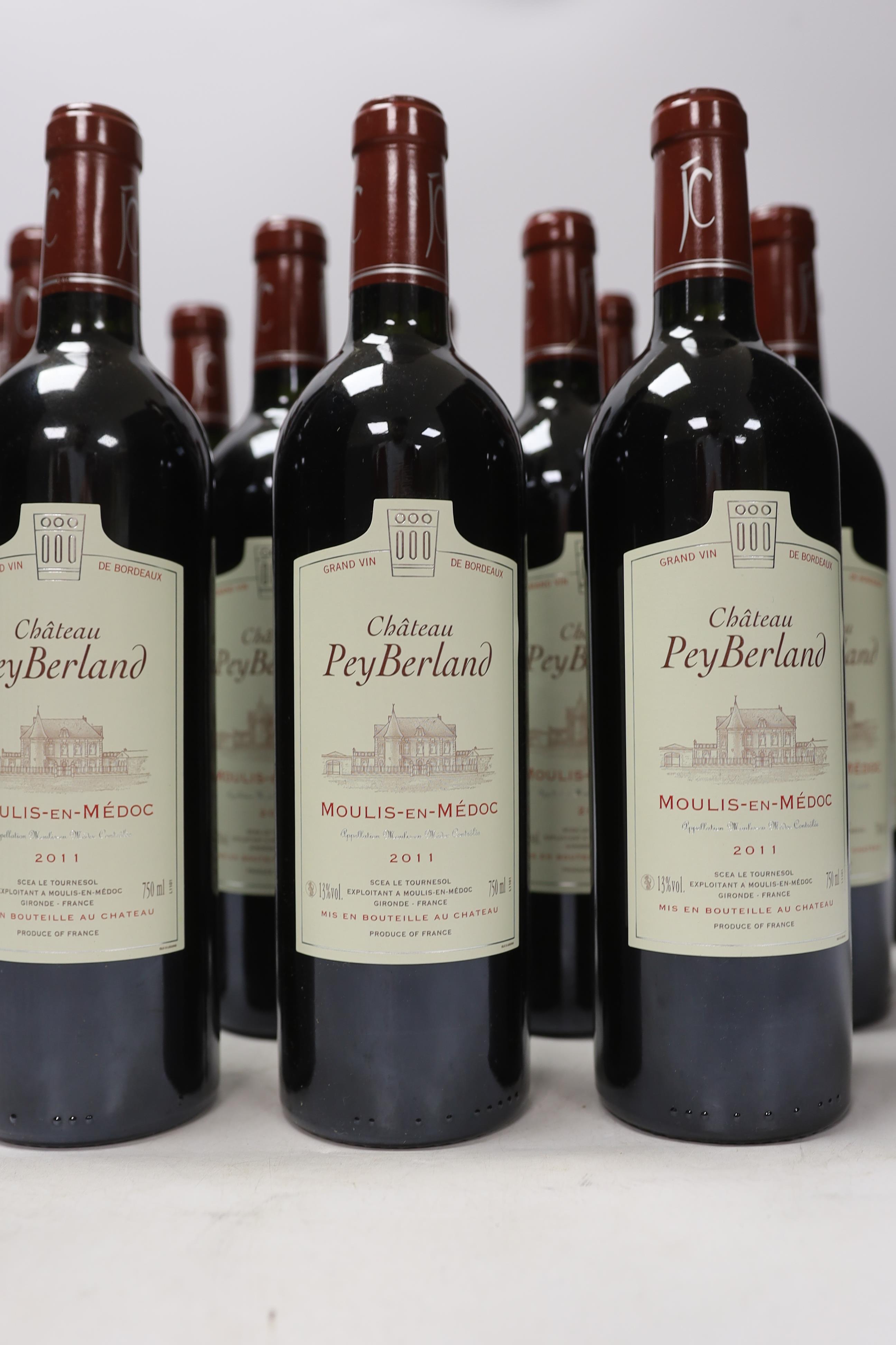 Twelve bottles of Chateau Peyberland Moulis 2011